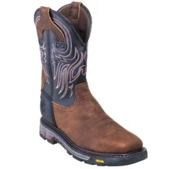 Justin Boots: Men's WK2104 Steel Toe EH Cowboy Work Boots -Boots Hub Shop justin wk2104 p 01
