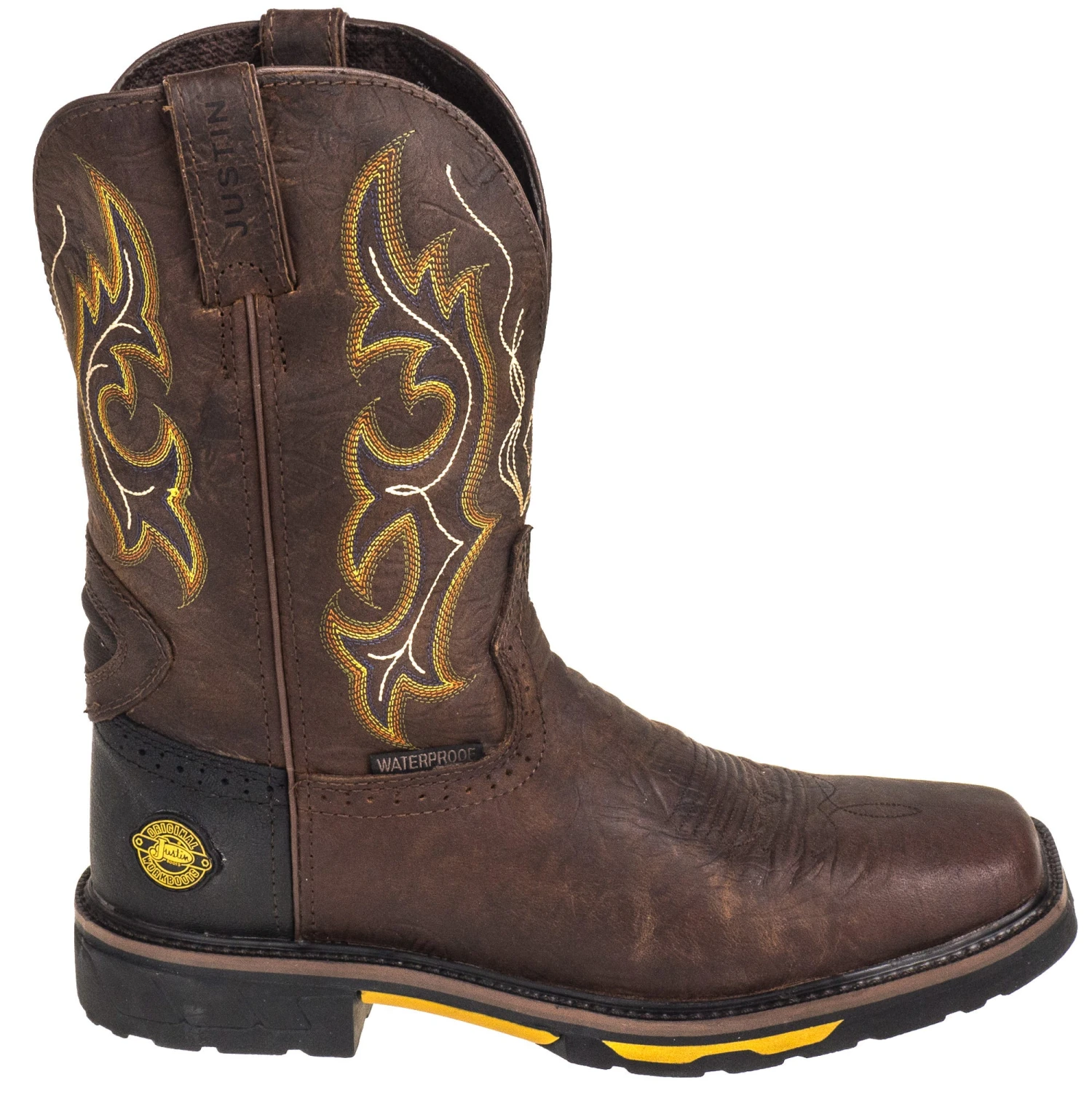 Justin Boots: Men's SE4624 Rustic Barnwood Hybred EH Cowboy Boots 4 Justin Boots: Men's SE4624 Rustic Barnwood Hybred EH Cowboy Boots - Image 4