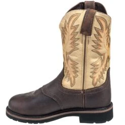 Justin Boots: Men's SE4661 Brown Stampede Steel Toe Cowboy Boots -Boots Hub Shop justin wk4661 i 01