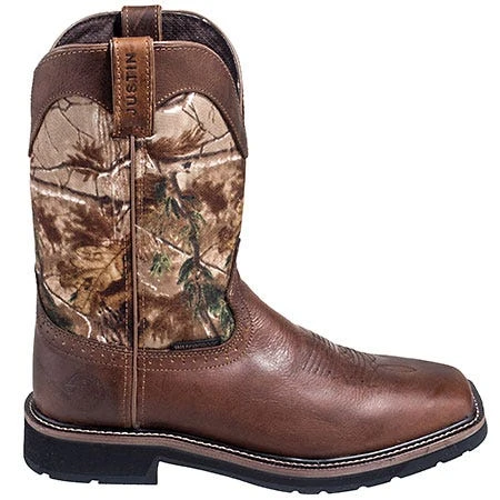 Justin Boots: Men's SE4676 RealTree Square Toe Cowboy Boots 4 Justin Boots: Men's SE4676 RealTree Square Toe Cowboy Boots - Image 4