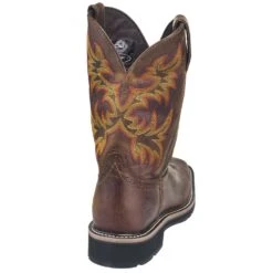 Justin Boots: Men's SE4681 Brown Square Toe Stampede Boots -Boots Hub Shop justin wk4681 080 b 01