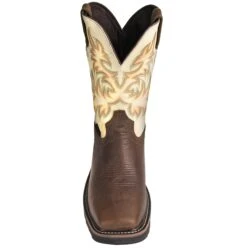 Justin Boots: Men's SE4684 Steel Toe EH White Cowhide 11-Inch Cowboy Work Boots -Boots Hub Shop justin wk4684 f 01