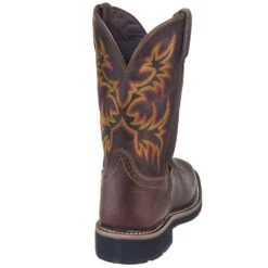 Justin Boots: Men's SE4689 Brown Waterproof Stampede Boots -Boots Hub Shop justin wk4689 080 b 01