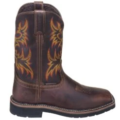 Justin Boots: Men's SE4689 Brown Waterproof Stampede Boots -Boots Hub Shop justin wk4689 080 o 01