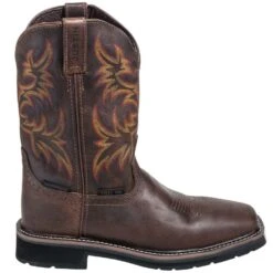 Justin Boots: Men's Steel Toe SE4690 Waterproof Stampede Work Boots -Boots Hub Shop justin wk4690 o 01