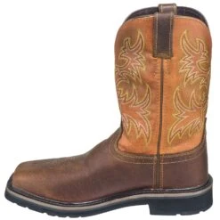 Justin Boots: Men's SE4812 Tan Composite Toe EH Non-Metallic Stampede Work Boots 11 Justin Boots: Men's SE4812 Tan Composite Toe EH Non-Metallic Stampede Work Boots -Boots Hub Shop justin wk4812 090 i 01