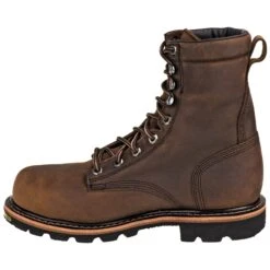 Justin Boots: Men's WK630 Brown Waterproof Composite Toe Met Guard Boots -Boots Hub Shop justin wk630 i 01 1