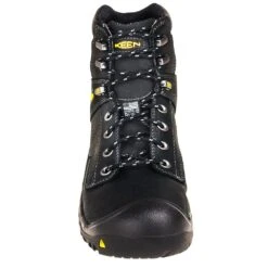 KEEN Utility Boots: Men's 1016778 Black 6-Inch Steel Toe EH Waterproof Mt. Vernon Work Boots -Boots Hub Shop keen 1016778 f 001