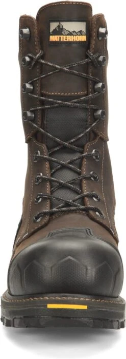 Matterhorn Boots: Men's MT2560 Brown 8” Maximus 2.0 Composite Toe Waterproof Logger Work Boot -Boots Hub Shop mt2560 500xauto toe