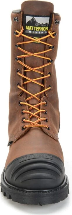 Matterhorn Boots: Men's MT910 Brown 10" Waterproof Steel Toe Internal Metguard Work Boot -Boots Hub Shop mt910 500xauto toe 1
