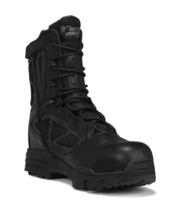 Tactical Research Boots: Men's TR998ZWPCT Black TR Chrome Side-Zip Waterproof CT Combat Boots -Boots Hub Shop nu6fbmag