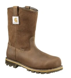 Carhartt Boots: Men's CMP1053 Brown Waterproof Slip Resistant Wellington Work Boot -Boots Hub Shop o65oohua