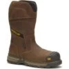 CAT Boots: Men's P91448 Brown Composite Toe Pyramid Pull On Excavator Superlite Boot