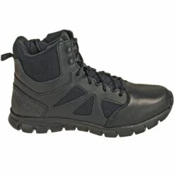 Reebok Boots: Men's 6-Inch RB8605 EH Black Sublite Cushion Side Zip Tactical Boots -Boots Hub Shop reebok rb8605 o 01