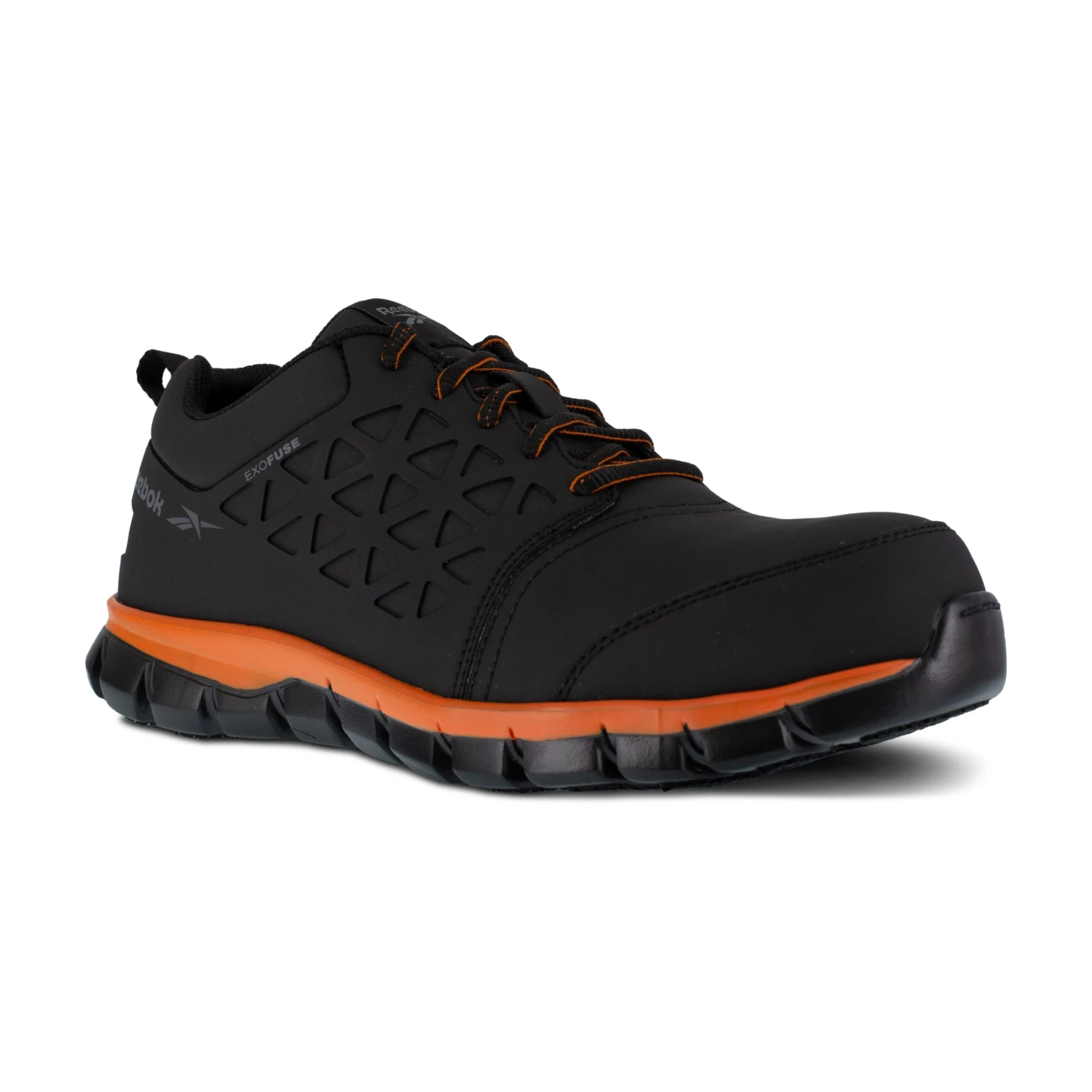 Reebok Shoes: Men's RB4050 Black Orange Sublite Cushion Composite Toe Slip Resistant Athletic Shoe 3 Reebok Shoes: Men's RB4050 Black Orange Sublite Cushion Composite Toe Slip Resistant Athletic Shoe - Image 3