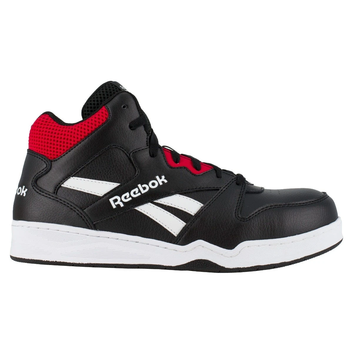 Reebok Shoes: Men's RB4132 Black/Red Composite Toe EH Slip Resistant High Top Work Sneaker 2 Reebok Shoes: Men's RB4132 Black/Red Composite Toe EH Slip Resistant High Top Work Sneaker - Image 2