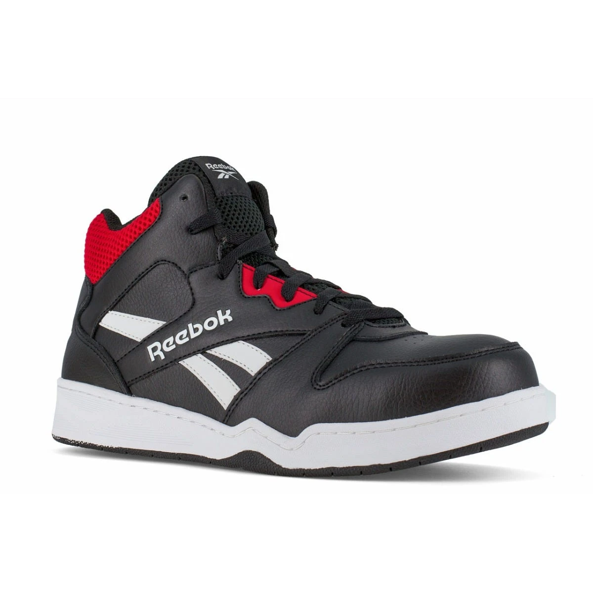 Reebok Shoes: Men's RB4132 Black/Red Composite Toe EH Slip Resistant High Top Work Sneaker 1 Reebok Shoes: Men's RB4132 Black/Red Composite Toe EH Slip Resistant High Top Work Sneaker