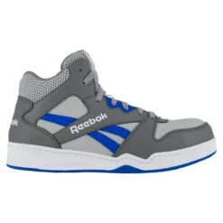 Reebok Shoes: Men's RB4135 Grey/Cobalt Blue Composite Toe Slip Resistant High Top Sneaker -Boots Hub Shop reebok rb4135 bb4500 01 1