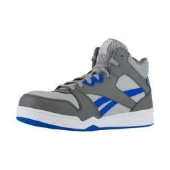 Reebok Shoes: Men's RB4135 Grey/Cobalt Blue Composite Toe Slip Resistant High Top Sneaker -Boots Hub Shop reebok rb4135 bb4500 03