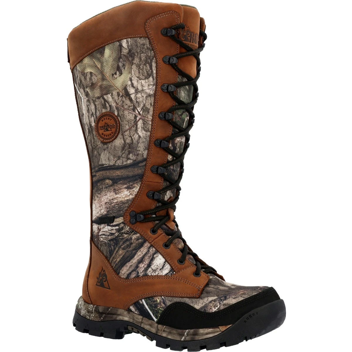 Rocky Boots: Men's RKS0616 Camo Brown Soft Toe Lynx 16" Waterproof Snake Boot 1 Rocky Boots: Men's RKS0616 Camo Brown Soft Toe Lynx 16" Waterproof Snake Boot
