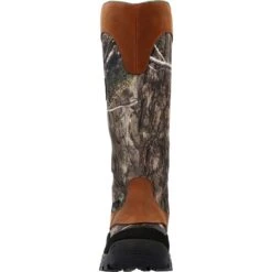 Rocky Boots: Men's RKS0617 Camo Brown Soft Toe Lynx 16" Waterproof Snake Pull On Boot -Boots Hub Shop rks0617 front