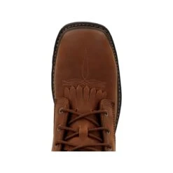 Rocky Boots: Men's RKW0407 Dark Brown Composite Square Toe Rams Horn Western Boot -Boots Hub Shop rkw0407 2edit