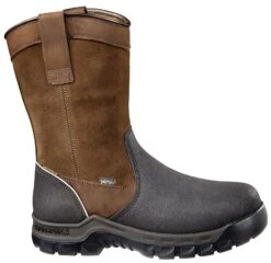 Carhartt Boots: Men's CMF1721 Brown Composite Toe Met Guard Waterproof Pull On Work Boot -Boots Hub Shop rwhznt l