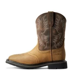 Ariat Boots: Men's Brown 10010148 Heat-Resistant EH Square Toe Boots -Boots Hub Shop s12 mns work couto 10010148 side