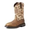 Ariat Boots: Men's Workhog 10023100 Pull On Patriot Work Boots
