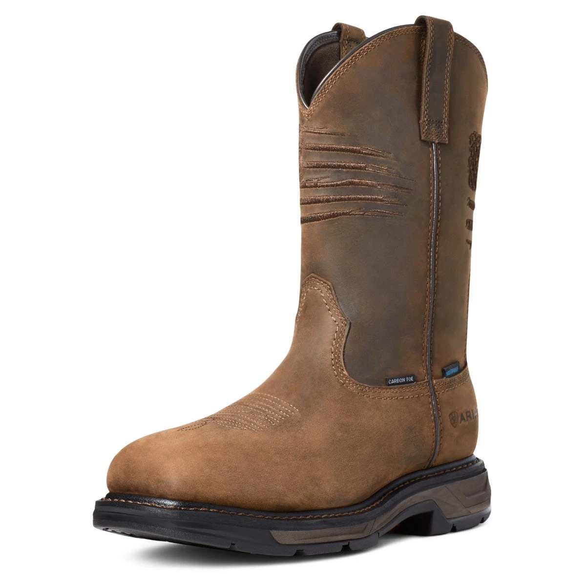 Ariat Boots: Men's 10036002 Brown Carbon Toe WorkHog XT Patriot Waterproof Work Boot 3 Ariat Boots: Men's 10036002 Brown Carbon Toe WorkHog XT Patriot Waterproof Work Boot - Image 3