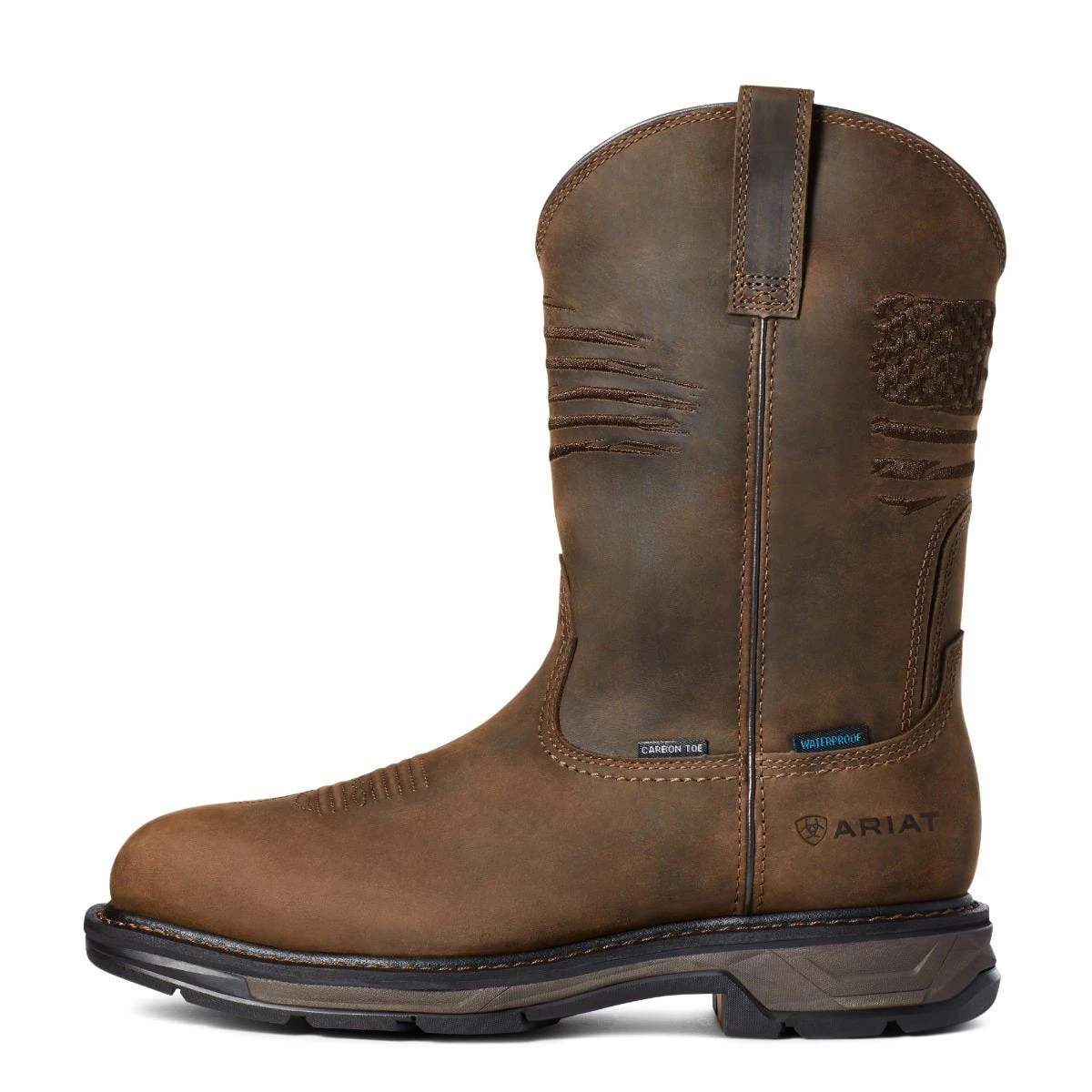 Ariat Boots: Men's 10036002 Brown Carbon Toe WorkHog XT Patriot Waterproof Work Boot 2 Ariat Boots: Men's 10036002 Brown Carbon Toe WorkHog XT Patriot Waterproof Work Boot - Image 2