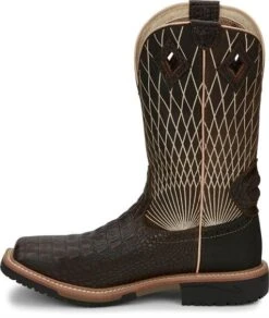 Justin Boots: Men's SE4833 Brown Composite Square Toe Derrickman Cowboy Work Boot 9 Justin Boots: Men's SE4833 Brown Composite Square Toe Derrickman Cowboy Work Boot -Boots Hub Shop se4833 617x563 instep