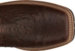 Justin Boots: Men's SE4835 Brown Ostrich Print Composite Square Toe Derrickman Cowboy Work Boots -Boots Hub Shop se4835 617x563 top