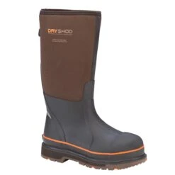 DryShod Boots: Men's STT-UH-BR Brown/Orange Steel Toe WIXIT Cool-Clad Lining Work Boot