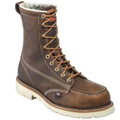 Thorogood Boots: Men's Steel Toe 804-4378 EH USA-Made Brown Work Boots -Boots Hub Shop thorogood 804 4378 p 01
