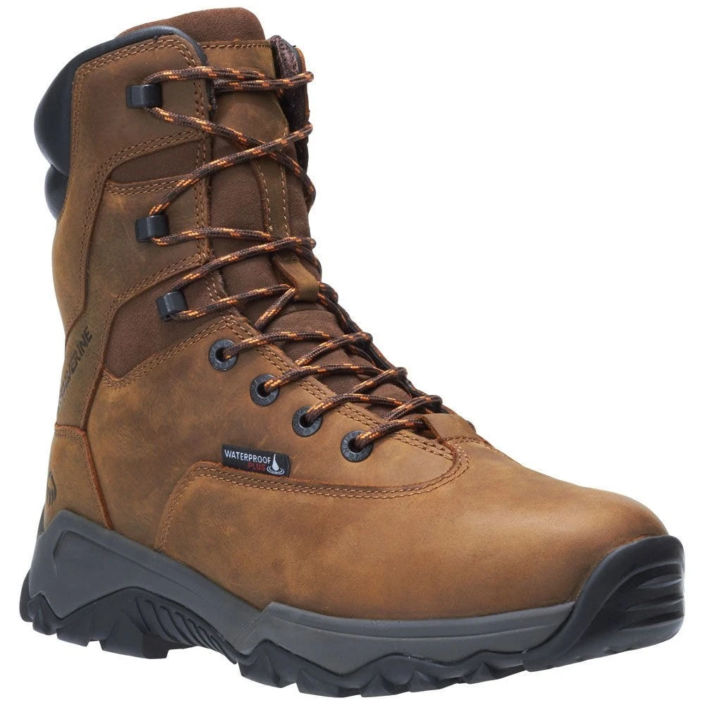 Wolverine Boots: Men's W191024 Brown 8" Insulated Glacier II Carbonmax Composite Toe Boots 1 Wolverine Boots: Men's W191024 Brown 8" Insulated Glacier II Carbonmax Composite Toe Boots