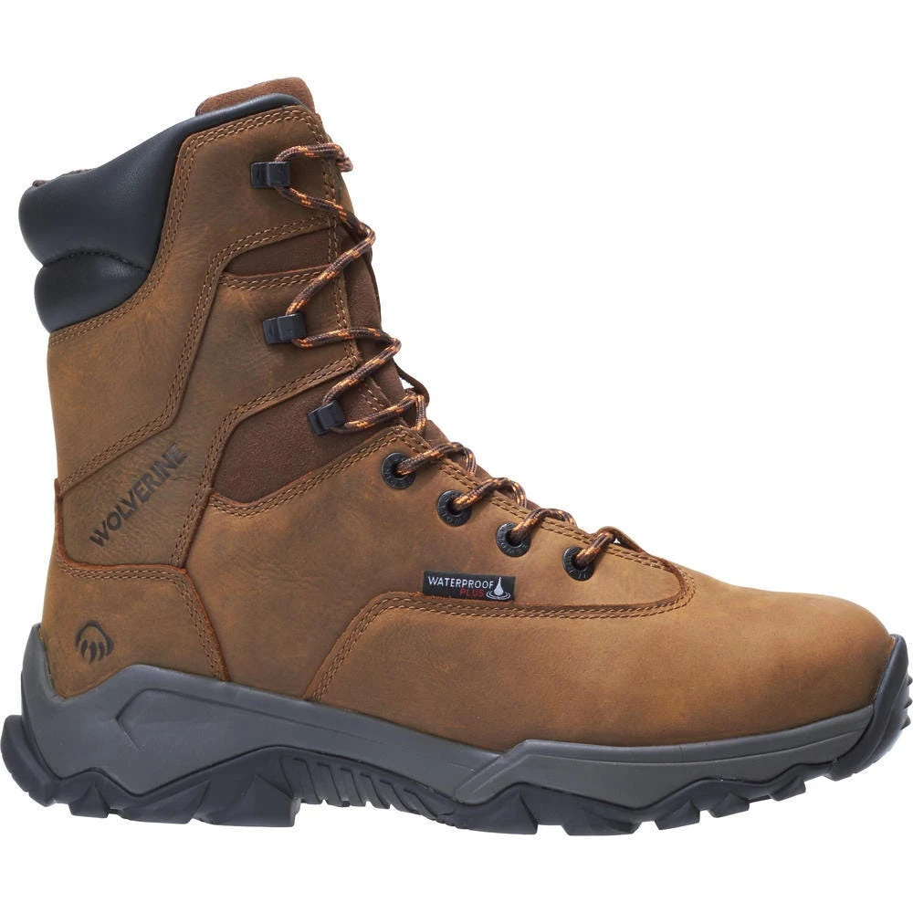 Wolverine Boots: Men's W191024 Brown 8" Insulated Glacier II Carbonmax Composite Toe Boots 2 Wolverine Boots: Men's W191024 Brown 8" Insulated Glacier II Carbonmax Composite Toe Boots - Image 2