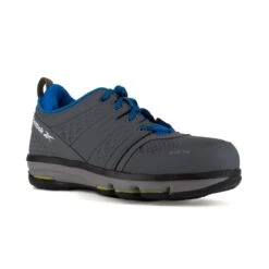 Reebok Shoes: RB3604 Grey Men's Alloy Toe ESD Blue DMX Flex Athletic Oxfords